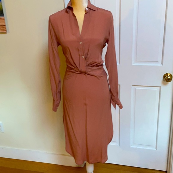 Halston Silk Shirt Dress - Picture 3 of 7